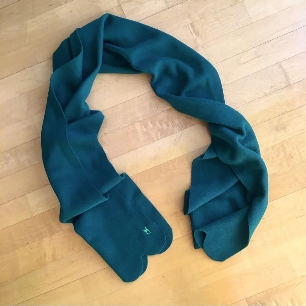 dudley stephens Fleece Scalloped Edge Scarf, Hunter Green